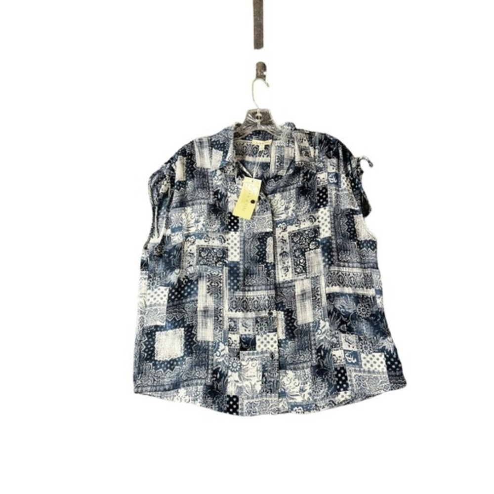 Alex & Lili Women's‎ Sleeveless Blouse Drawstring Shoulders Size Large NWT